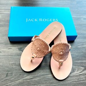 Jack Rogers Georgica sandals in blush, size 6.5